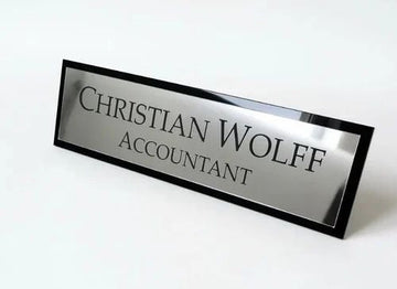 Custom Office Table Sign with Stand"