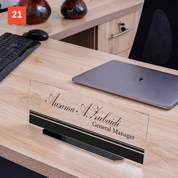 Premium Acrylic Desk Name Plate – Personalized Office & Home Table Sign