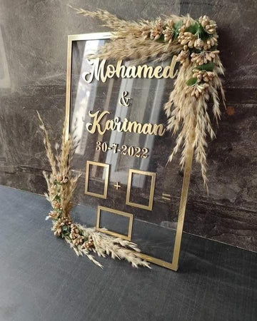 ✨ Personalized Acrylic Wedding & Engagement Frame