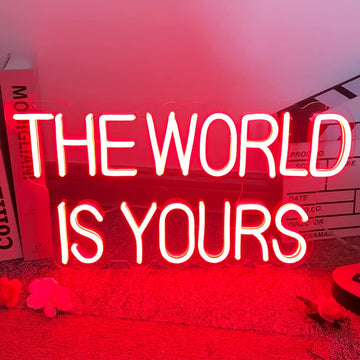 The World is Yours Neon Sign for Wall Decor