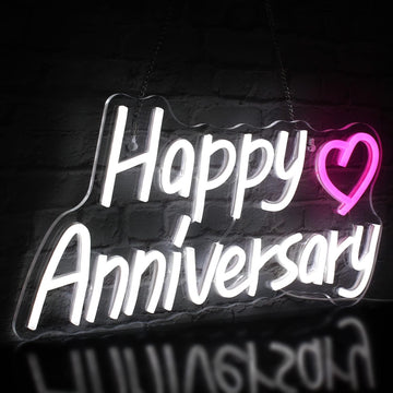 Romantic Neon Light – Happy Anniversary