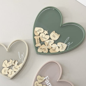 Personalized Acrylic Family Heart Wall Decor