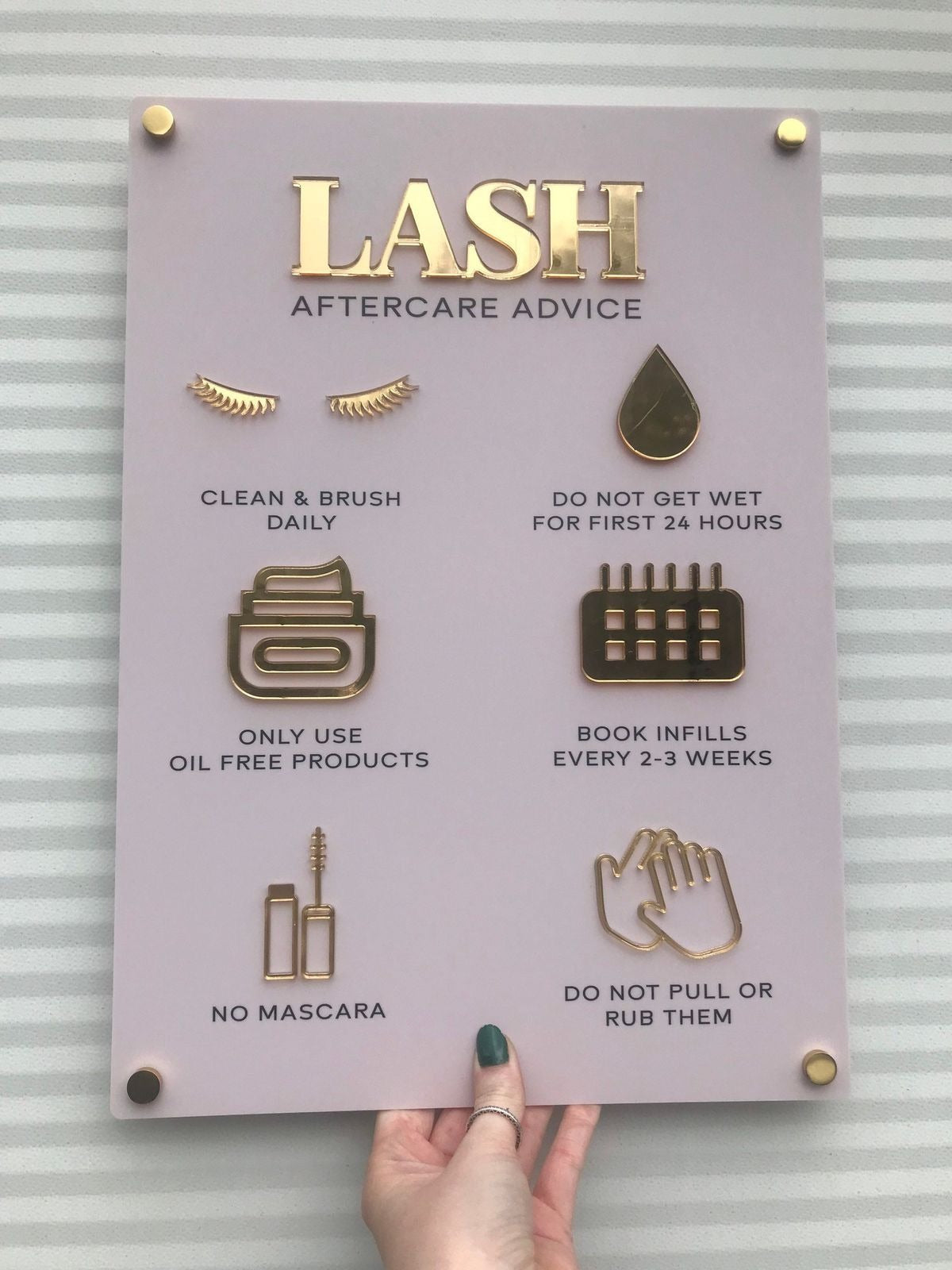 Custom Acrylic Salon Display Board | Beauty Studio & Spa Signage
