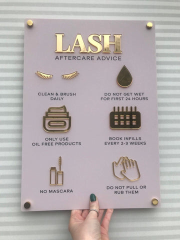 Custom Acrylic Salon Display Board | Beauty Studio & Spa Signage