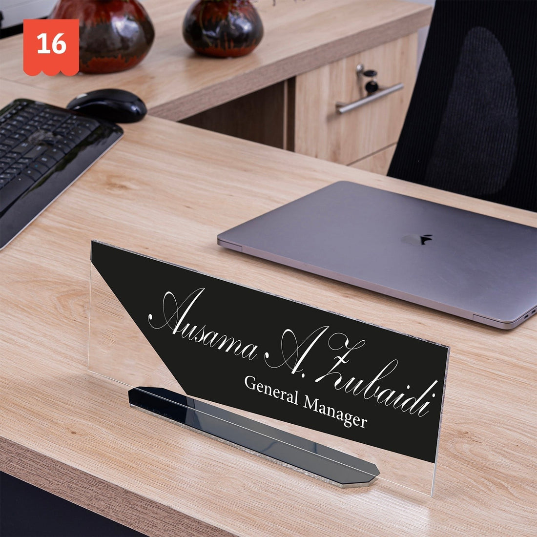 Premium Acrylic Desk Name Plate – Personalized Office & Home Table Sign