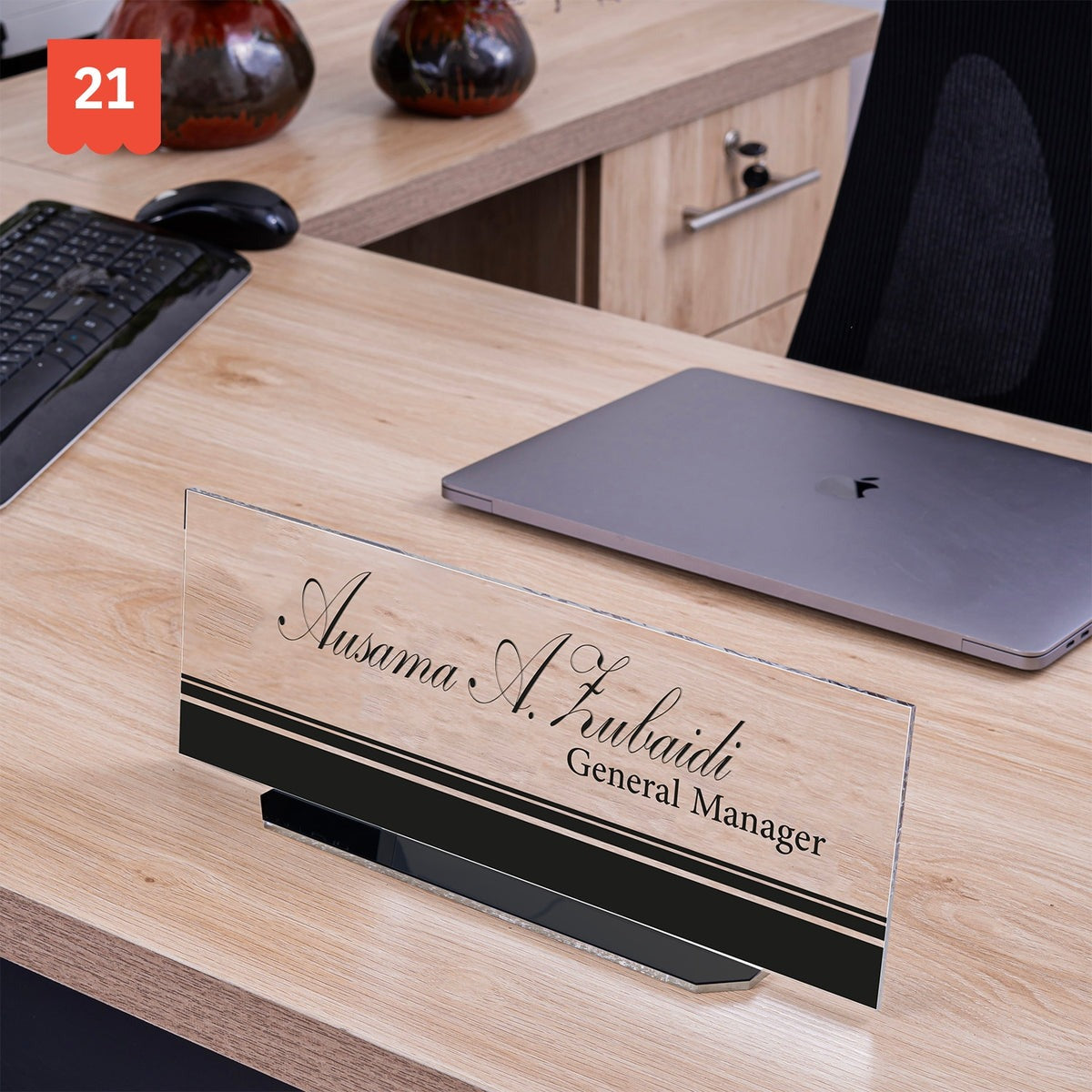 Premium Acrylic Desk Name Plate – Personalized Office & Home Table Sign