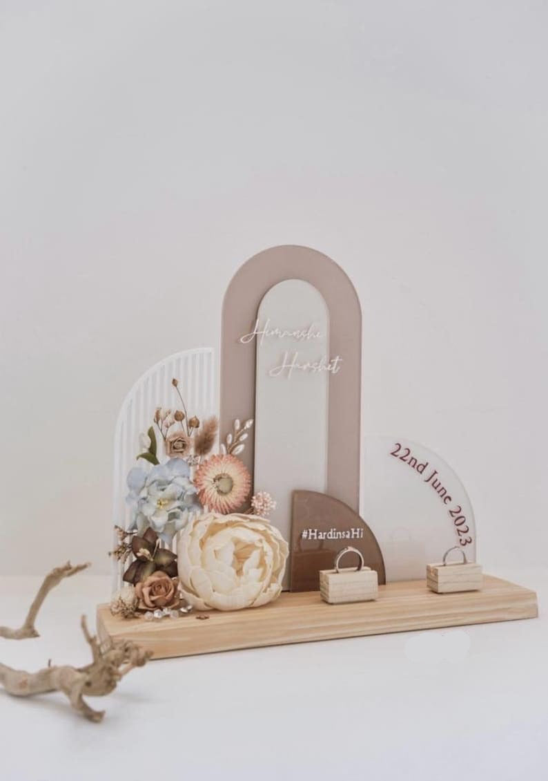 Personalized wedding ring holder