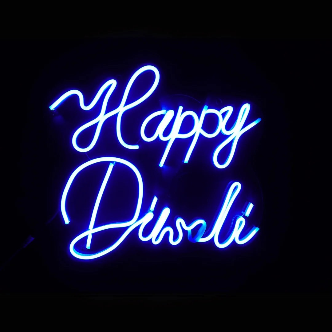 ✨ Happy Diwali Neon LED Sign – Festive Wall Decoration ✨