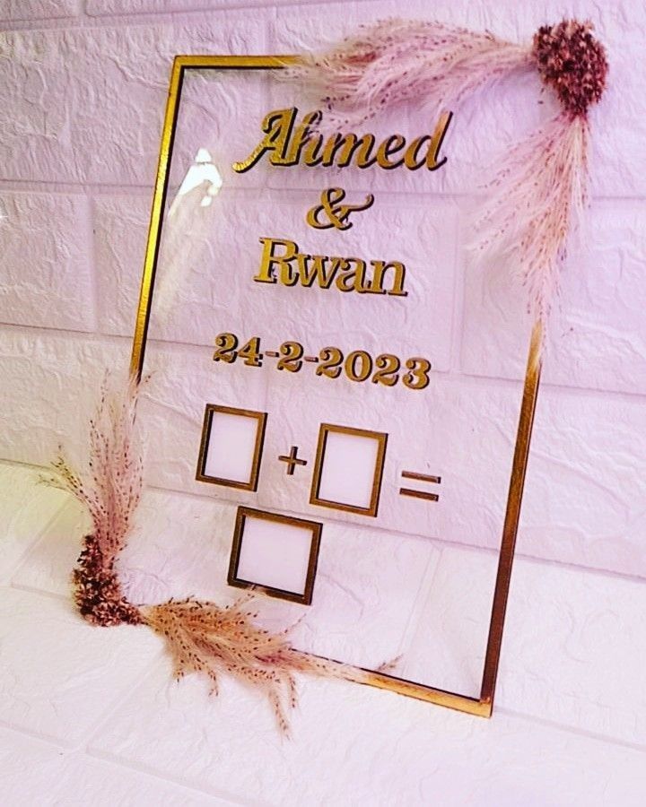 ✨ Personalized Acrylic Wedding & Engagement Frame