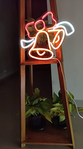 Neon Sign Merry Christmas Led Neon Sign Light Xmas Sign Lights for Wreath Gift Yard Decor | Christmas Decorations| Lights | Tree Decoration Items | Party, Home Decor (Christmas Tree Bell)