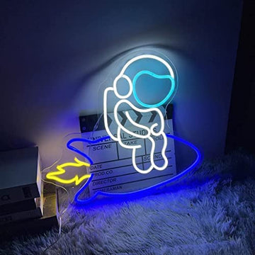 Astronaut Rocket Neon sign
