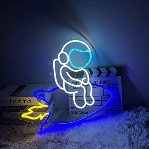 Astronaut Rocket Neon sign