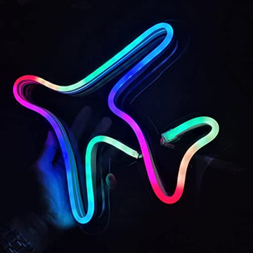 Airplane Floro Colour  App Controlled Neon Sign