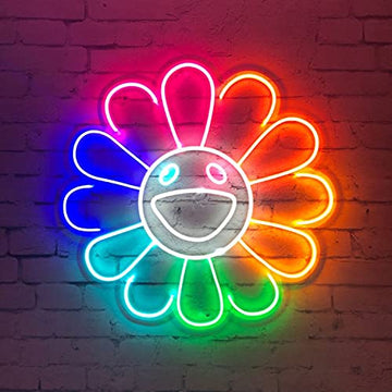 Sunflower Smile Face Neon Sign