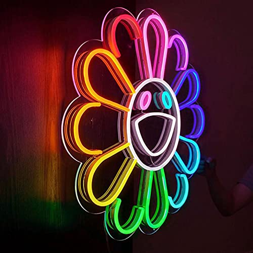 Sunflower Smile Face Neon Sign