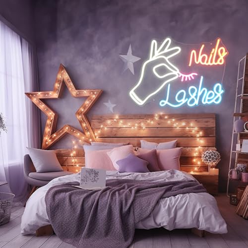 Nails Lashes Neon Sign