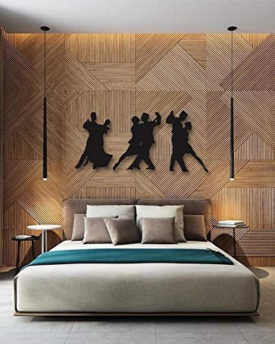 💃 Couple Dance Silhouette Wall Hanging – Acrylic Art Set