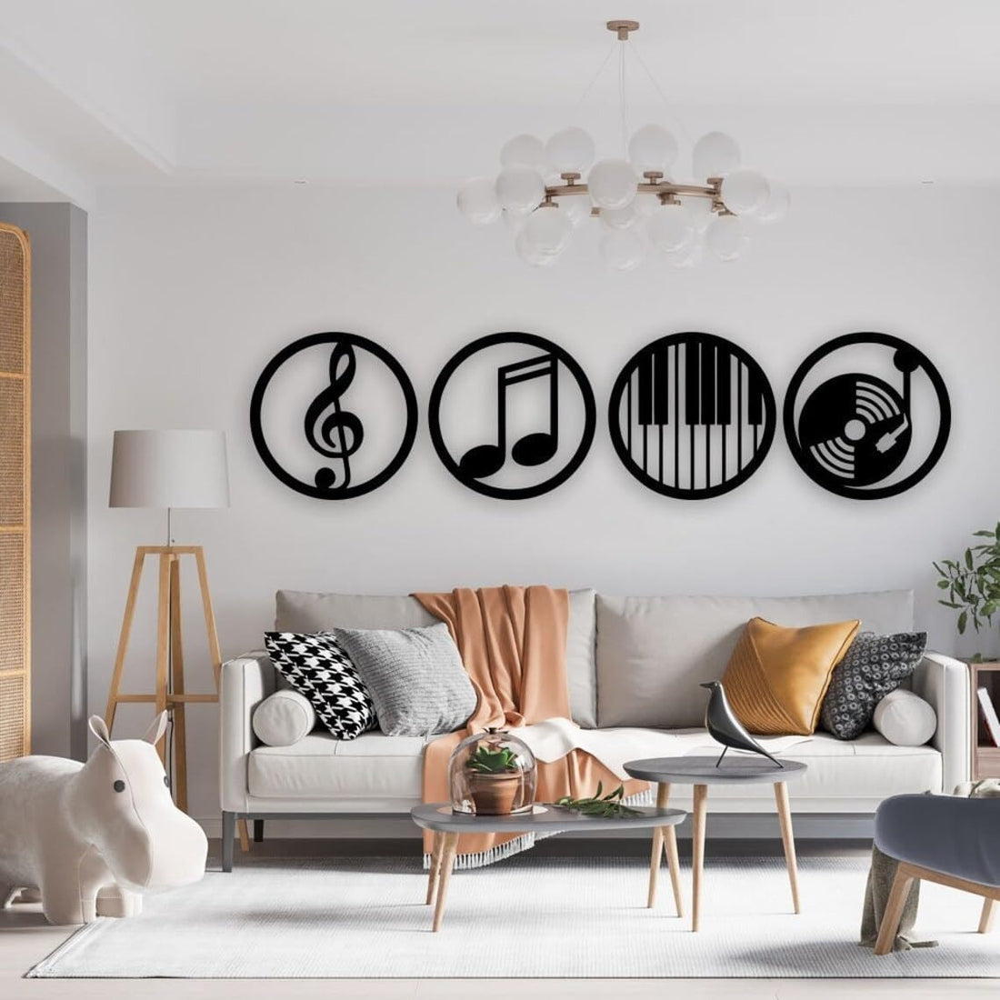 🎶 Music Theme Acrylic Wall Art Set (4 Pieces)