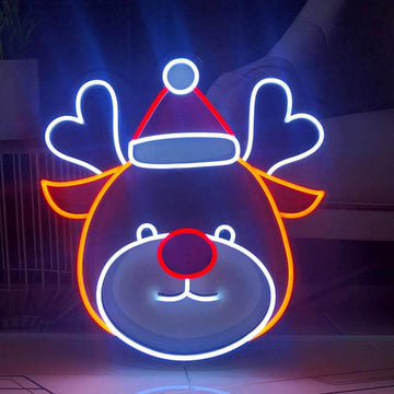 Reindeer Sign Neon