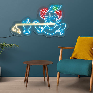 Lord Krishna Led Neon Light Sign Wall Decor