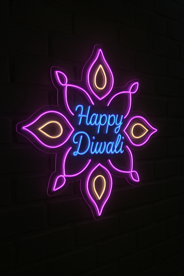 ✨ Happy Diwali Neon LED Sign – Premium Festive Decoration for Home, Office & Events