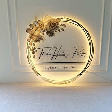 Custom  Acrylic Logo Sign with UV prints And Backlit Light