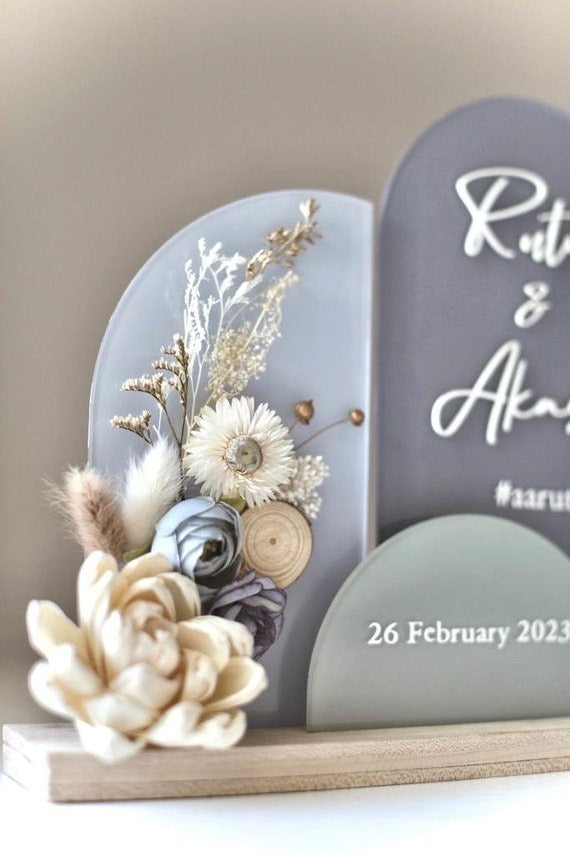 Personalized Acrylic Wedding &amp; Event Name Plate