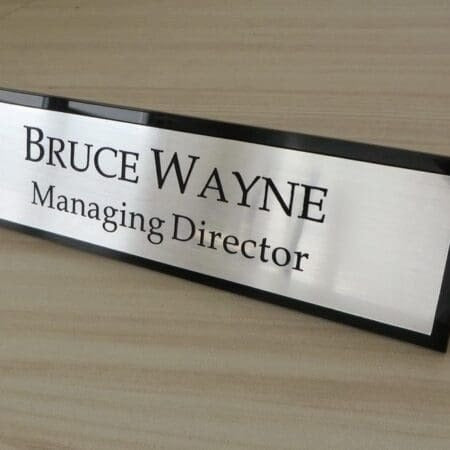 Custom Office Table Sign with Stand"