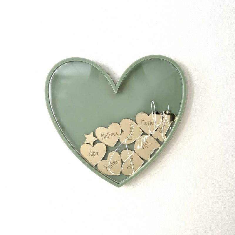 Personalized Acrylic Family Heart Wall Decor