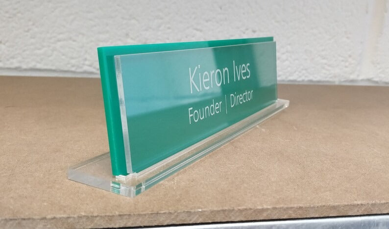 Personalized Office & Home Table Sign-Premium Acrylic Desk Name Plate