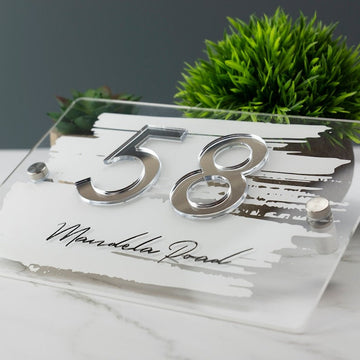 House Number Sign Printed Address Door Signage - Multiple Sizes Available