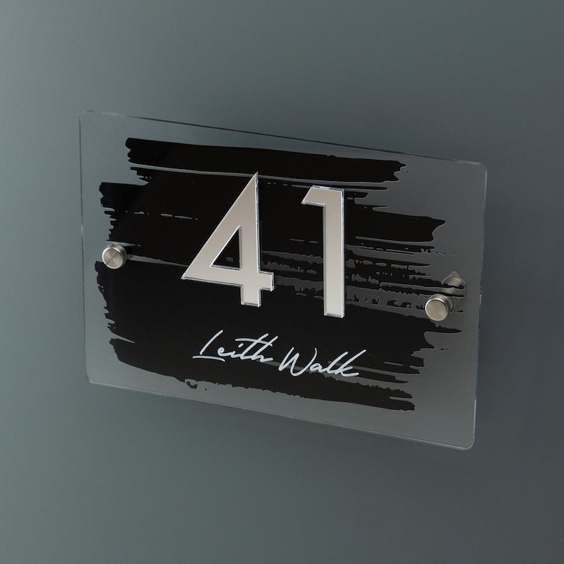 House Number Sign Printed Address Door Signage - Multiple Sizes Available