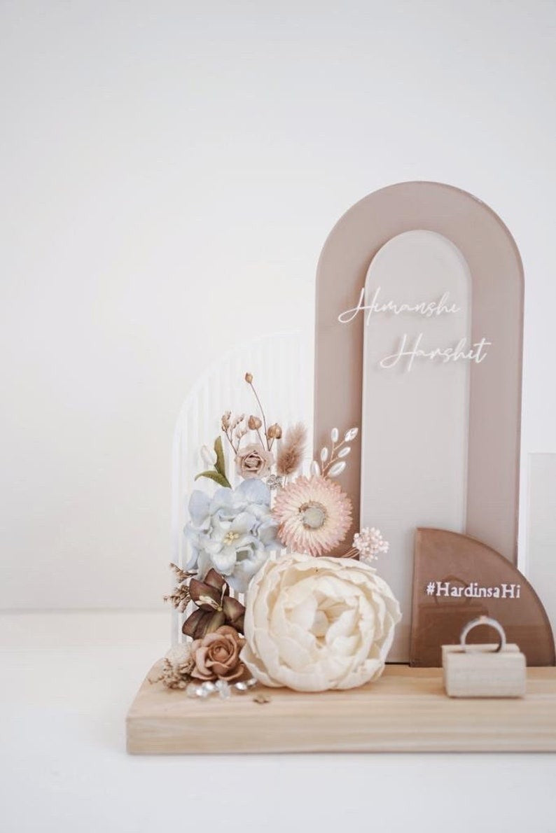 Personalized wedding ring holder