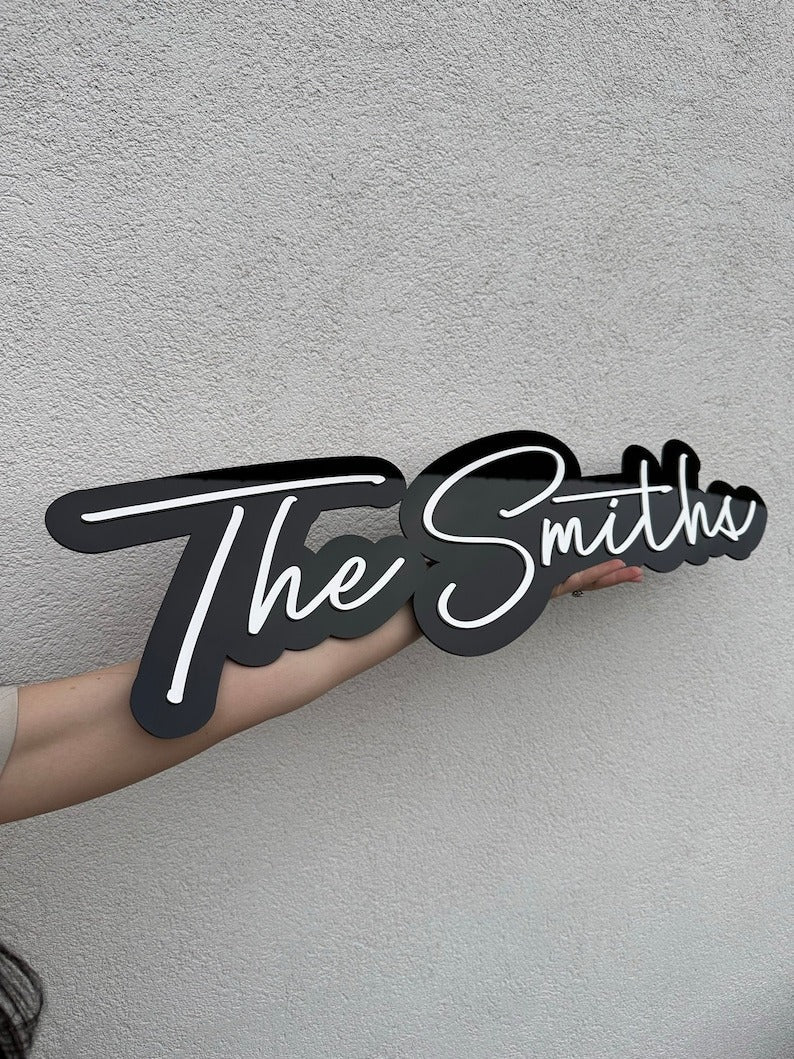 🏠 Premium Custom Acrylic Name Sign | Personalized Room &amp; Home Decor | Elegant Wall Name Plate