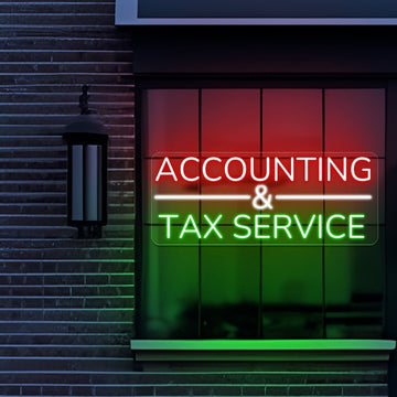 💼 Accounting and Tax Service Neon Sign
