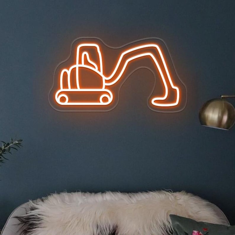 Excavator Neon Sign