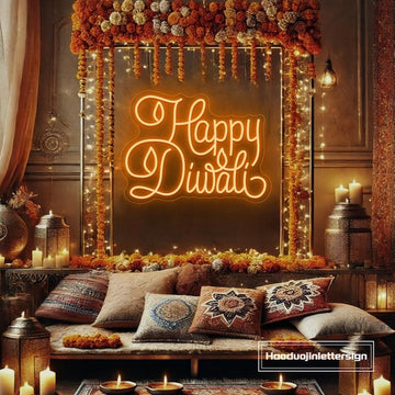 ✨ Happy Diwali Neon LED Sign – Premium Festive Wall Decoration